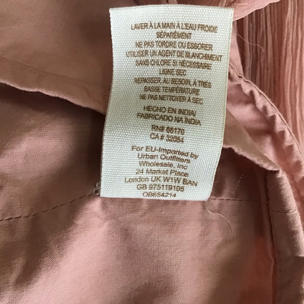 Free People Pink Rose Embroidered Chiffon TunicTop - Picture 6 of 9